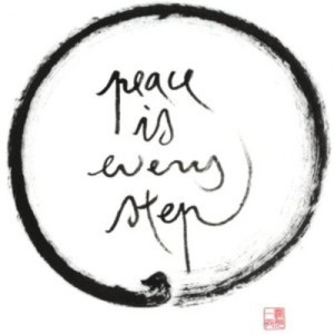 paz es cada paso. Respira